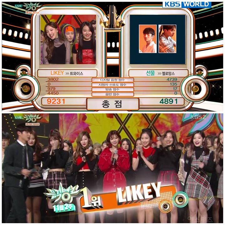 TWICE thắng #1 Music Bank trước ca khúc “Gift” của bộ đôi MeloMance