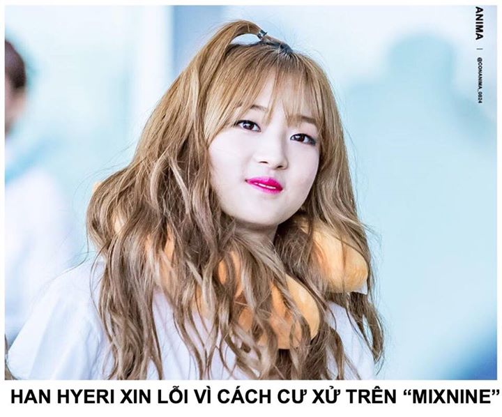 Trainee ‘mách mẹ’ Han Hye Ri đã cập nhật Instagram với nội dung xin lỗi vì cách ứng xử trên ‘MixNine’, nơi cô nhận lời đánh giá từ giám khảo Big Bang Seungri: