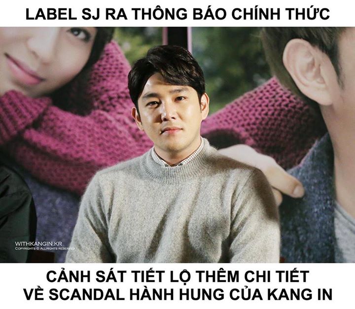 Label SJ thông báo: “Trước hết, chúng tôi vô cùng xin lỗi vì đã gây ra quá nhiều rắc rối. Vào thời điểm đó, Kangin đã cãi nhau với một người bạn đang uống rượu cùng mình, dẫn tới hiểu lầm khiến cảnh sát bị gọi tới. Khi cảnh sát có mặt, hai bên đã xin lỗi 