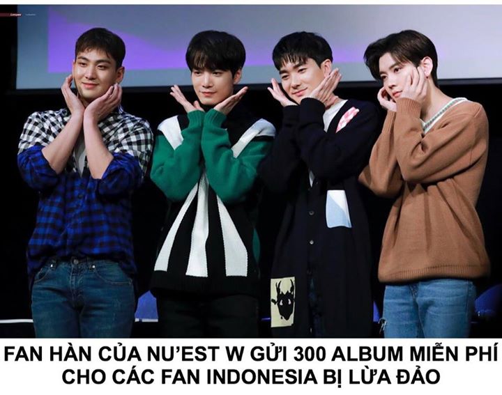 Một nh&oacute;m c&aacute;c fan Indonesia đ&atilde; bị lừa 50 triệu rupiah (khoảng 4,000 USD ~ 90 triệu VNĐ) qua một group order mini album &lsquo;W,HERE&rsquo;. Tuy nhi&ecirc;n sau đ&oacute; c&aacute;c LOɅE H&agrave;n Quốc đ&atilde; quyết định gi&uacute;p đỡ họ bằng c&aacute;ch bỏ tiền t&uacute;i mua v&agrave; gửi tặng miễn ph&iacute; to&agrave;n bộ 300 album. C