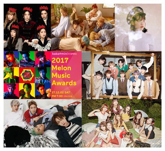 Lễ trao giải Melon Music Awards 2017 công bố dàn line-up đầu tiên gồm Red Velvet, BTS, IU, EXO, Wanna One, WINNER và TWICE.