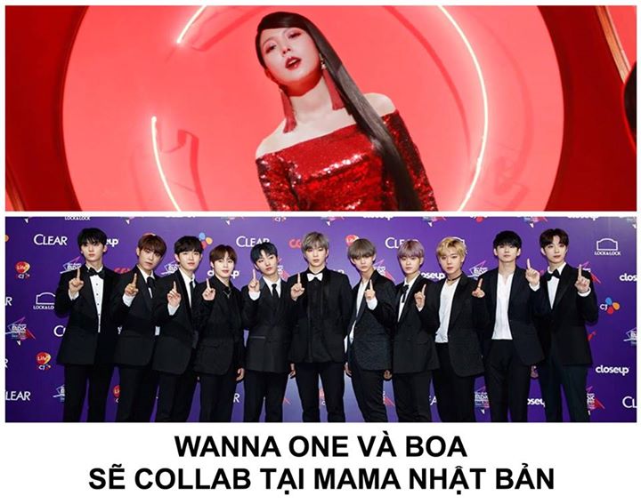 Sân khấu kết hợp giữa WANNA ONE và đại diện các nhà sản xuất quốc dân BoA sẽ diễn ra vào ngày mai.