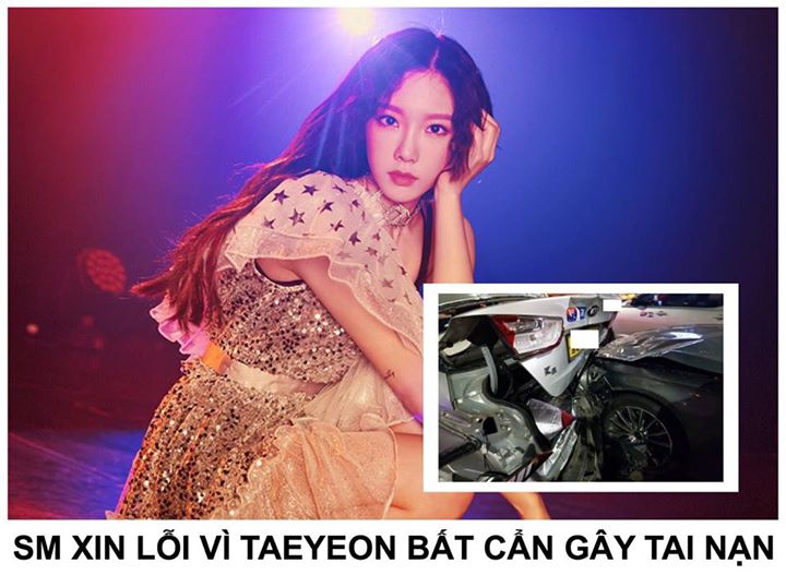 &ldquo;Khoảng 7 giờ 40 ph&uacute;t tối nay gần khu Nohyun-dong, Taeyeon đ&atilde; gặp tai nạn do l&aacute;i xe bất cẩn. C&ocirc; ấy đang tr&ecirc;n đường đi thực hiện lịch tr&igrave;nh c&aacute; nh&acirc;n.