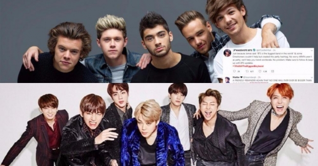 Fan One Direction phản đối khi BTS được gọi là 'Boygroup lớn nhất thế giới'