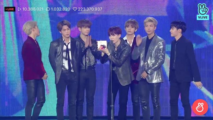 “Love Yourself: Answer” của BTS thắng Daesang Digital Album of the Year tại #MGA2018 với 10% vote, 50% digital album, 20% giám khảo, 20% truyền thông. 