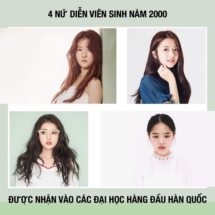 • Kim Sae Ron (Người vô danh tính, Cô bé nhà bên, Chiếc gương phù thủy..): khoa Sân khấu điện ảnh Đại học Joong Ang