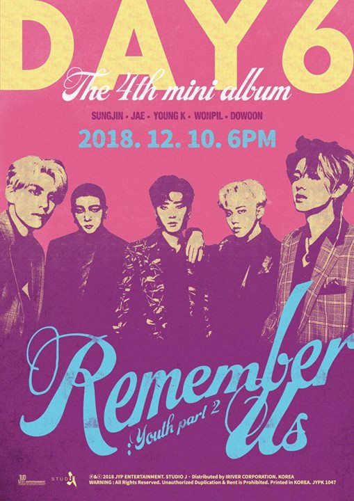 DAY6 thông báo comeback với mini album thứ 4 “REMEMBER US (Youth Part 2)” phát hành ngày 10/12