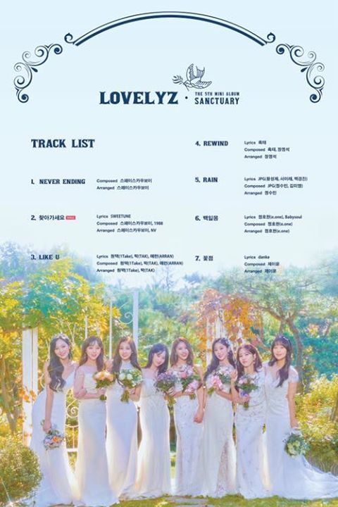 Các cô dâu LOVELYZ trong bộ ảnh concept cho mini album vol.5 “SANCTUARY” phát hành ngày 26/11. Ca khúc chủ đề mang tên “Lost N Found”