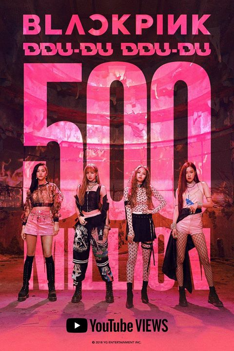 BLACKPINK “DDu-Du DDu-Du” phá kỉ lục của BTS “DNA” trở thành MV đạt nửa tỷ views nhanh nhất của một nhóm nhạc K-Pop sau 5 tháng 9 ngày phát hành. 