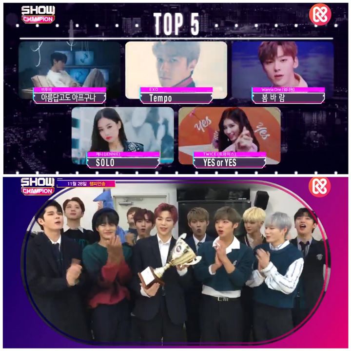 Show Champion thông báo #1 tuần này là Wanna One