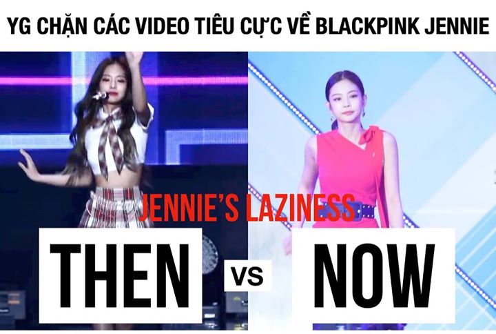 YG Entertainment đã có động thái chặn video có tiêu đề “Sự lười biếng của Jennie” - so sánh thái độ khi biểu diễn trên sân khấu của BLACKPINK Jennie xưa và nay, vốn thu hút hơn 2.8 triệu lượt xem chỉ trong 3 ngày. Và hàng loạt video khác có nội dung tương