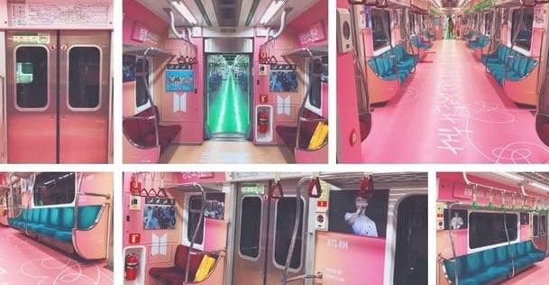 Bài báo: Fan của BTS nhuộm hồng tàu điện ngầm Seoul