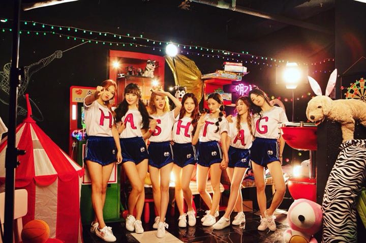 Girlgroup mới HASHTAG do cựu thành viên Baby V.O.X Kan Mi Yeon tham gia sản xuất debut với MV “HUE”. Nhóm gồm 7 thành viên trực thuộc LUK Factory, trong đó có “Produce 101” mùa 1 Kim Da Jeong  