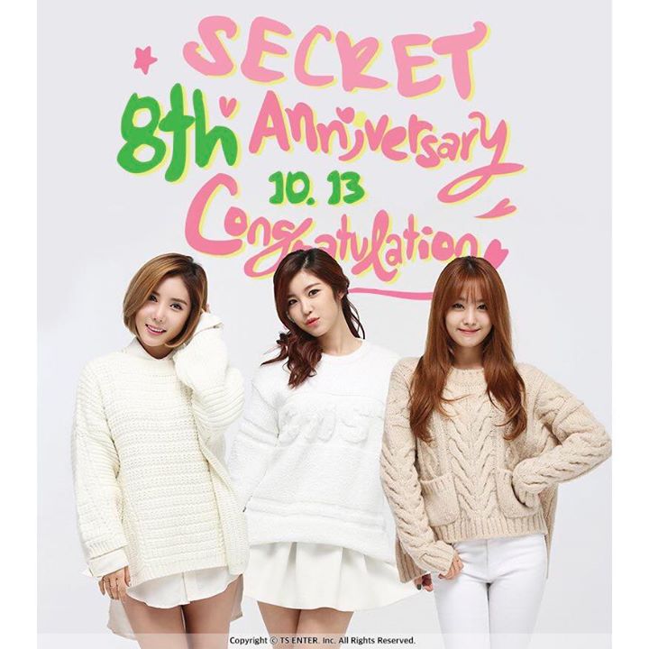 Chúc mừng kỉ niệm 8 năm debut của SECRET (13/10/2009) #SECRET_Debut_8th 