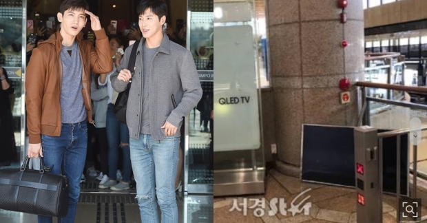 Vì quá hâm mộ TVXQ, fan đã vô tình phá hỏng một màn hình TV lớn tại sân bay Gimpo