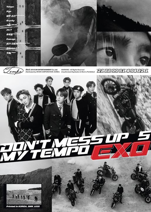 EXO tung những hình ảnh đầu tiên của album “Don’t Mess Up My Tempo” gồm Ver. Andante, Allegro và Moderato. Pre-order bắt đầu từ hôm nay. Lay đóng MV và hát ca khúc chủ đề tiếng Trung cùng nhóm