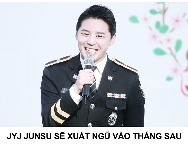 Sau 1 năm 9 tháng phục vụ ở Sở Cảnh sát Gyeonggi Nambu, Xiah Junsu sẽ chính thức xuất ngũ và có lời chào ngắn với báo chí và fan hâm mộ vào sáng ngày 5/11. Đồng thời tổ chức fansign vào 2 ngày sau đó.