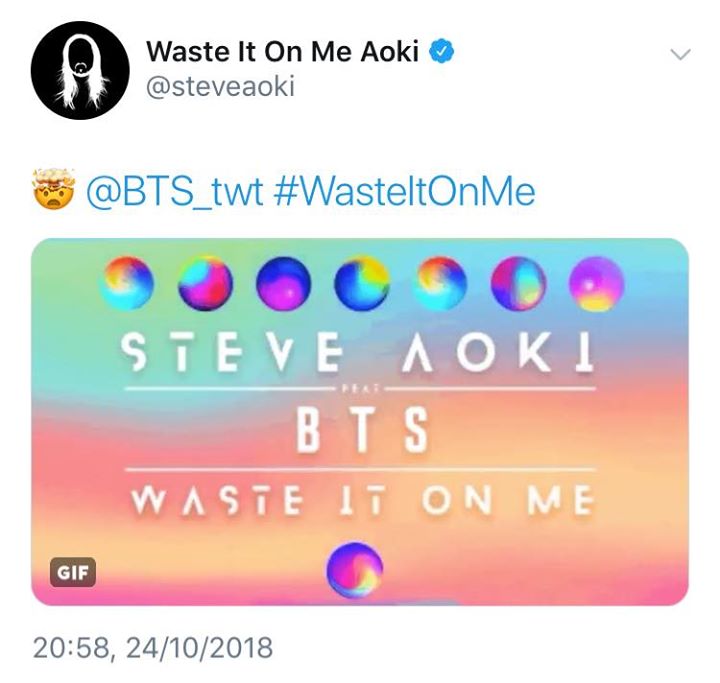 Steve Aoki nhá hàng ca khúc mới hợp tác với BTS: “Waste It On Me” sẽ được phát hành vào ngày mai. Link nghe thử 