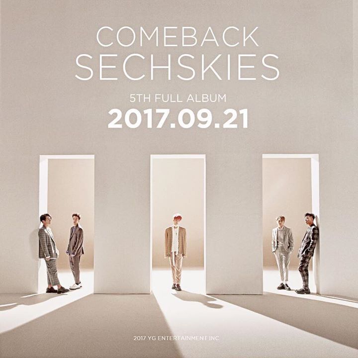 SECHSKIES thông báo comeback với full album thứ 5 để kỉ niệm 20 năm debut vào ngày 21/9. YG Entertainment tiết lộ nhóm sẽ tung 2 MV và có show thực tế riêng mang tên ”SECHSKIES Random Youth Trip – Jeju Island” phát sóng hàng tuần trên Olleh TV.