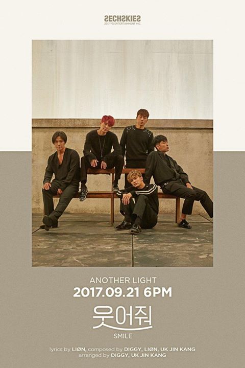 Các idol 20 năm tuổi SECHSKIES trong bộ ảnh teaser cho studio album "ANOTHER LIGHT" phát hành ngày 21/9 với bộ đôi ca khúc chủ đề là "SOMETHING SPECIAL" và "SMILE" 