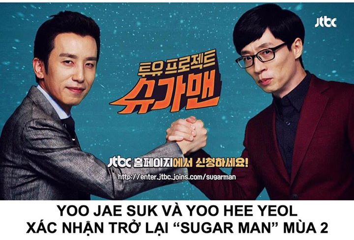 “2 Yoo” sẽ bắt tay nhau trở lại show tạp kỹ âm nhạc của đài JTBC sau gần 1 năm, nơi tái hiện các bản hit lừng danh của các nghệ sĩ nổi tiếng ở thập niên cũ. Bắt đầu ghi hình vào mùa đông năm nay.