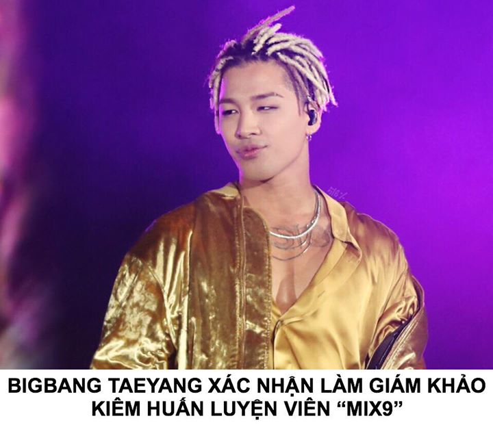 YG Entertainment th&ocirc;ng b&aacute;o: &ldquo;Taeyang sẽ tới c&aacute;c c&ocirc;ng ty nhỏ v&agrave; vừa c&ugrave;ng chủ tịch Yang Hyun Suk để t&igrave;m kiếm c&aacute;c ng&ocirc;i sao mới. Với kinh nghiệm d&agrave;y dặn, ch&uacute;ng t&ocirc;i k&igrave; vọng Taeyang sẽ đ&oacute;ng vai tr&ograve; lớn trong show v&agrave; l&agrave; một cố vấn thực sự cho c&aacute;c th&iacute; sinh.&rdquo;