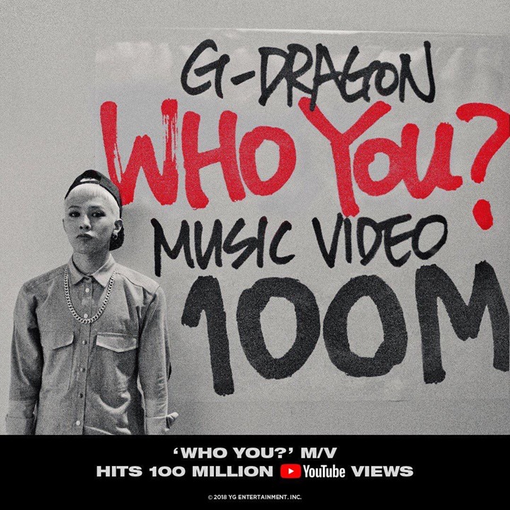 “Baby, love you, irokhe mal hajiman” - WHO YOU là MV solo thứ 2 của G-Dragon cán mốc 100 triệu views 