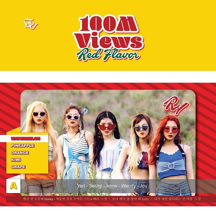 “Red Flavor” là MV thứ 5 của Red Velvet đạt 100 triệu views Youtube 