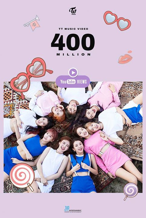 TWICE trở thành nhóm nữ K-Pop đầu tiên sở hữu MV 400 triệu views với “TT” ▶ youtu.be/ePpPVE-GGJw