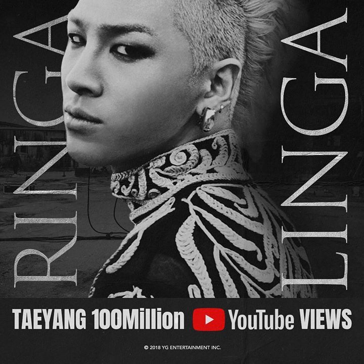 Taeyang đón #RINGALINGA tiến lên con số 100 triệu views sau 5 năm ra mắt ▶ youtu.be/UJfZ69MSlvY